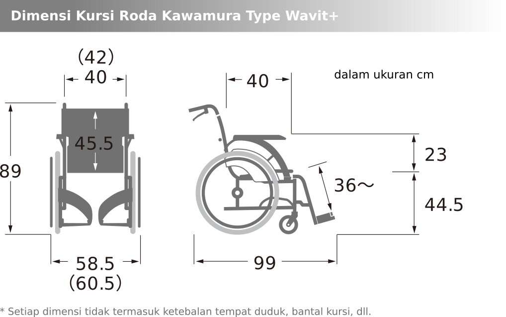 Kawamura Wavit Kursi  Roda  Jepang Ergonomic Wheelchair 