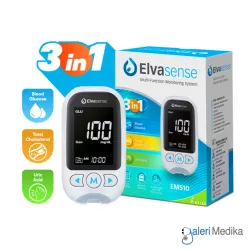 ELVASENSE Alat Cek Darah 3in1 Gula Darah / Cholesterol / Asam Urat STRIP HIGENIS & Akurat ELVASENSE Alat Cek Darah 3in1 Gula Darah / Cholesterol / Asam Urat STRIP HIGENIS & Akurat