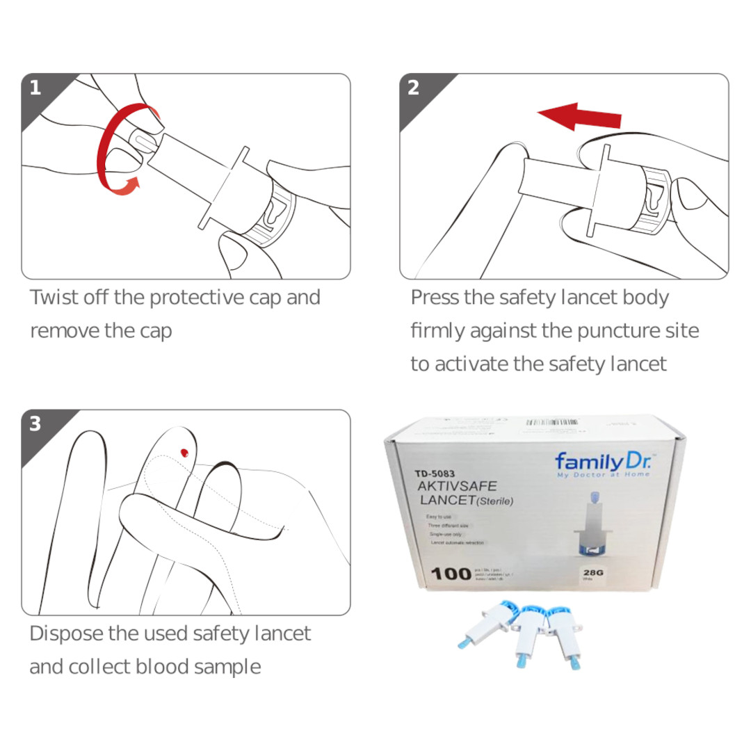 Lancet Steril FamilyDr AktivSafe Lancet 28G