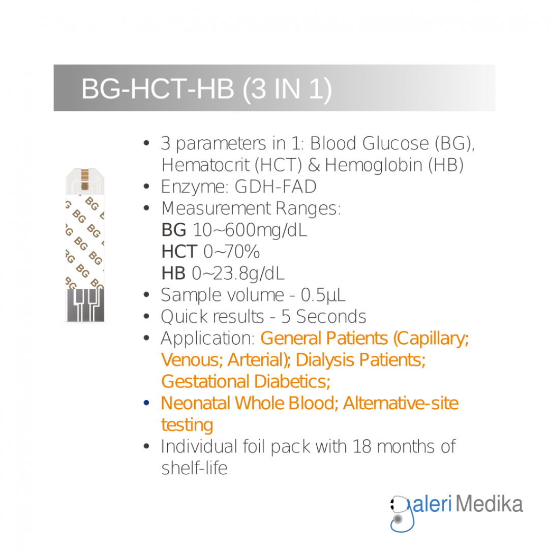 FORA 6 Plus 6in1 Strip Gula Darah, Hematokrit & Hemoglobin Isi 25 pcs