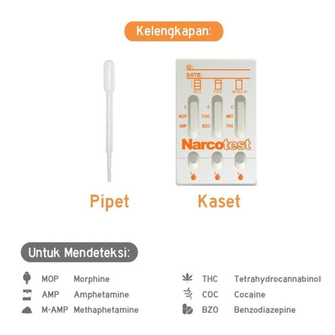 Narcotest 6in1 Alat Uji Tes Narkotika dan Psikotropika Narcotest 6in1 Alat Uji Tes Narkotika dan Psikotropika