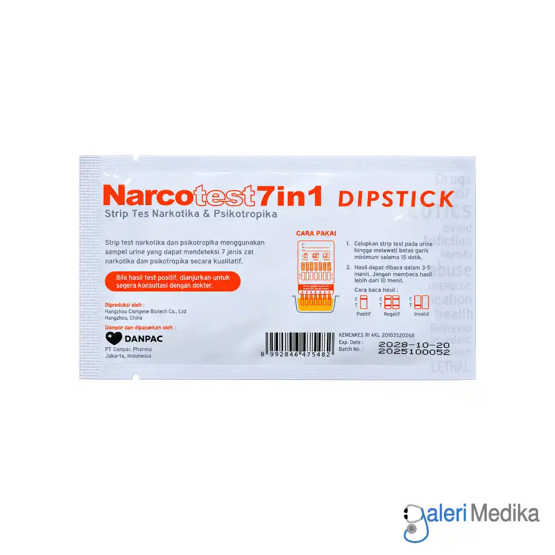 Narcotest 7in1 Dipstick Strip Tes Drugs Narkotika