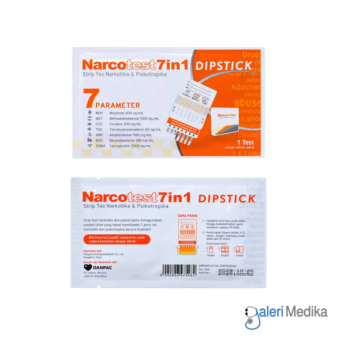 Narcotest 7in1 Dipstick Strip Tes Drugs Narkotika
