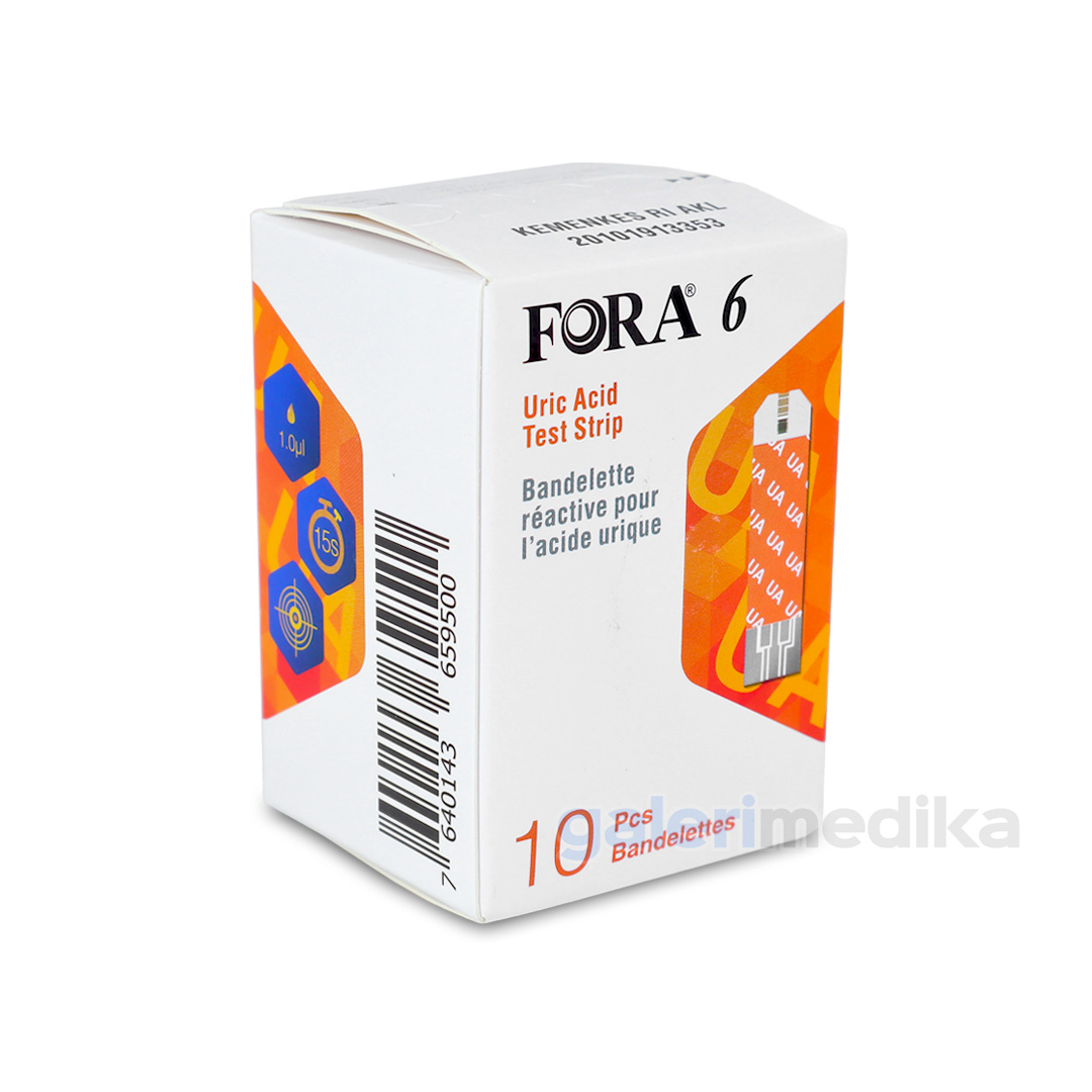 FORA 6 Plus 6in1 Strip Kolesterol Isi 10 pcs