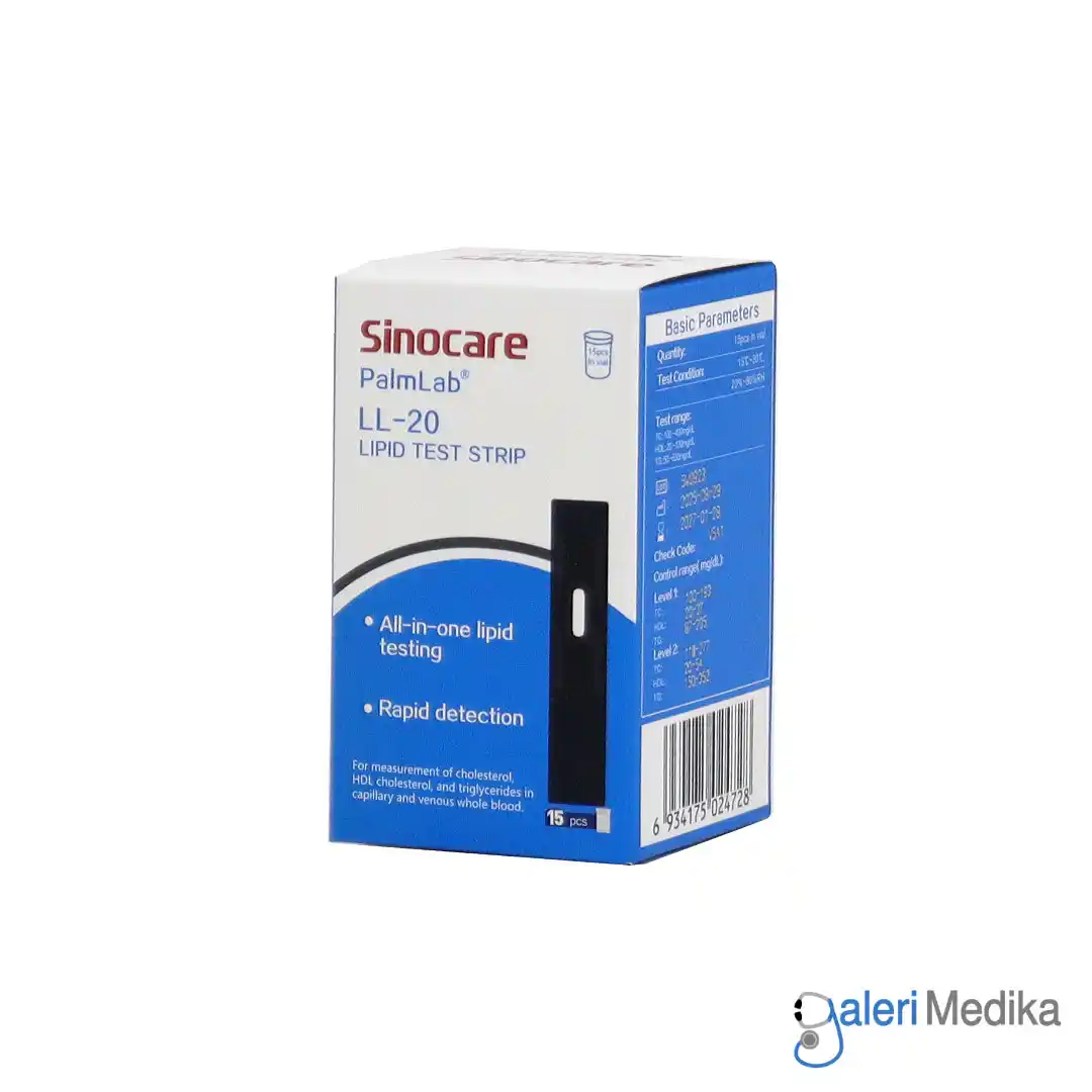 Strip Lipid Sinocare PalmLab LL-12 Lipid Test Strip 15 pcs Strip Lipid Sinocare PalmLab LL-12 Lipid Test Strip 15 pcs