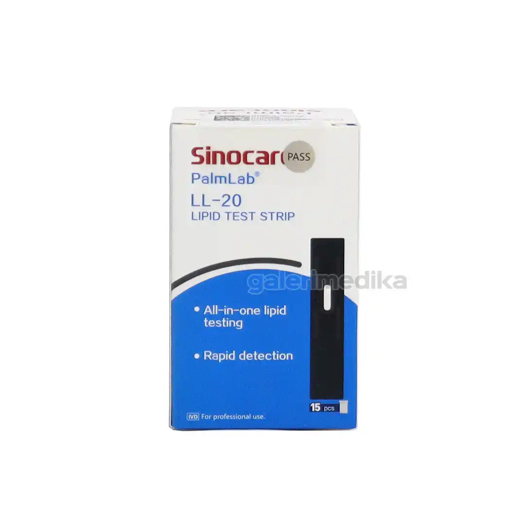Strip Lipid Sinocare PalmLab LL-12 Lipid Test Strip 15 pcs Strip Lipid Sinocare PalmLab LL-12 Lipid Test Strip 15 pcs