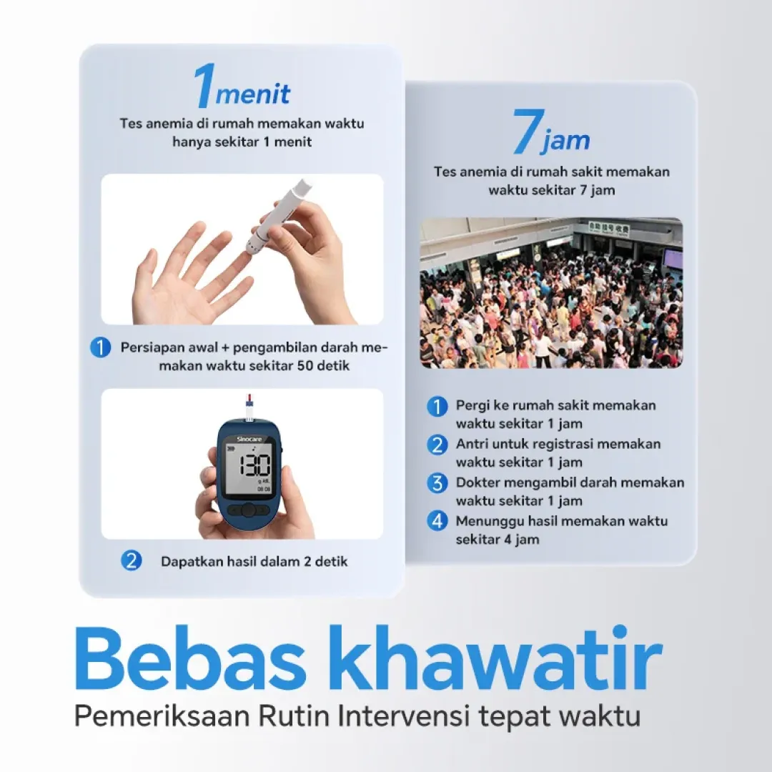 Alat Cek Hb Hemoglobin Sinocare H101 Kits + 25 Strip Alat Cek Hb Hemoglobin Sinocare H101 Kits + 25 Strip