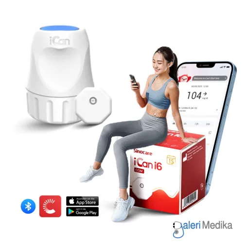 Sinocare iCan i6 Alat Cek Gula Darah 15 Hari Real Time 24 Jam