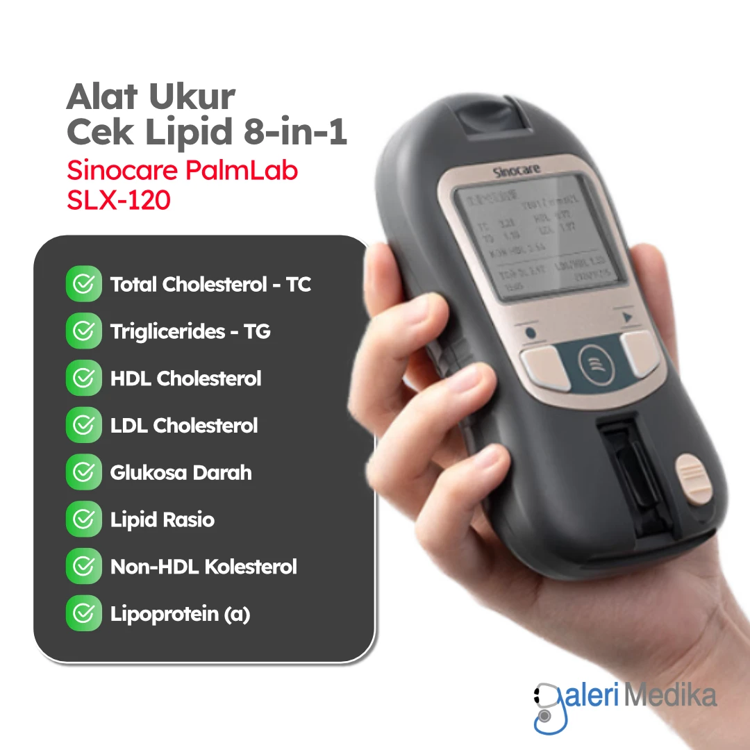 Sinocare Alat Ukur Cek Lipid + Gula Darah PalmLab SLX-120 - Alat Saja Sinocare Alat Ukur Cek Lipid + Gula Darah PalmLab SLX-120 - Alat Saja