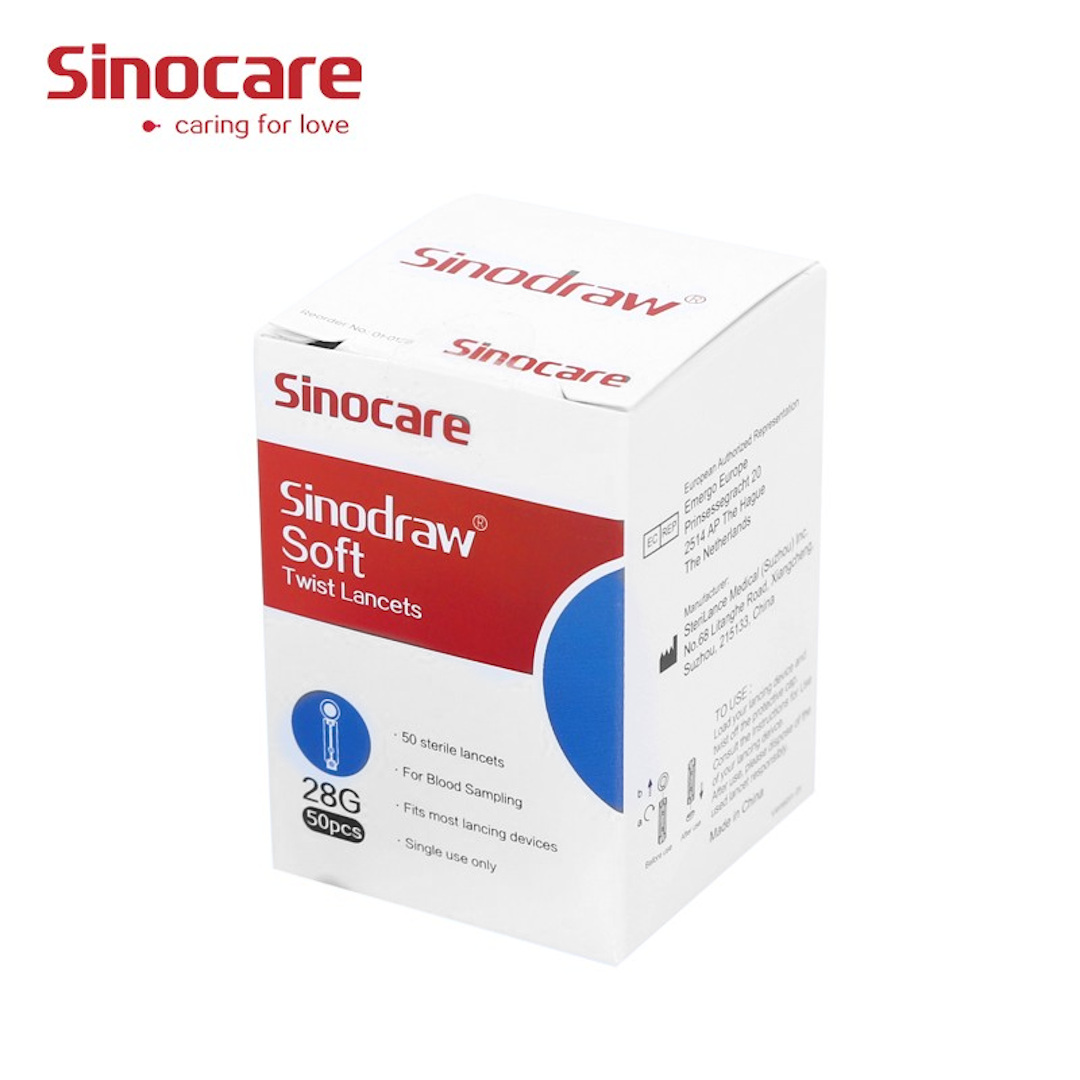 Sinocare Sinodraw Blood Lancet 28G Isi 50pcs