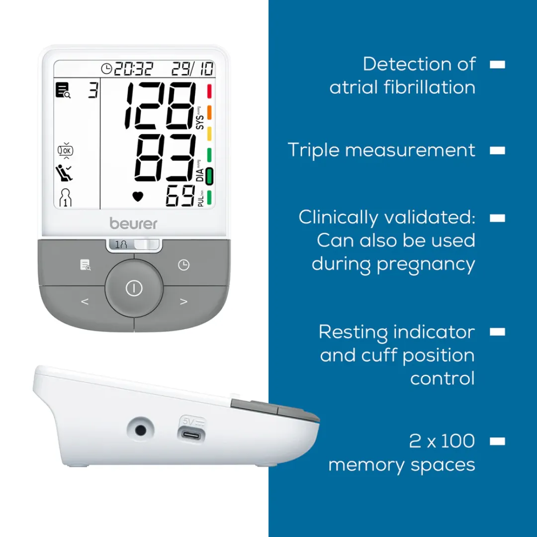 Tensimeter Digital Beurer BM53 + AFIB Detection Dual User & XL Display