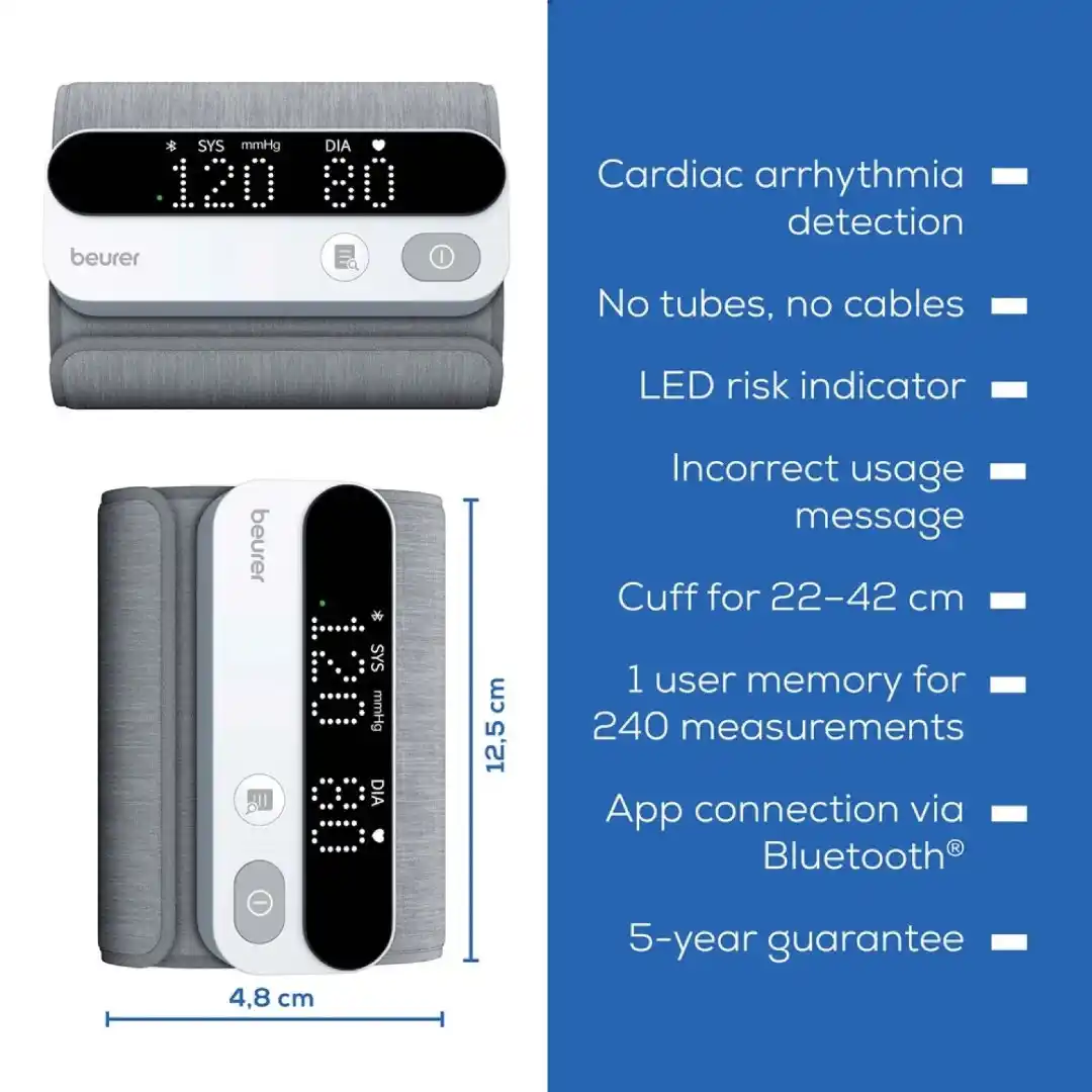 Tensimeter Digital BEURER BM59 Tubeless Design + Bluetooth Monitor Tekanan Darah Otomatis Tensimeter Digital BEURER BM59 Tubeless Design + Bluetooth Monitor Tekanan Darah Otomatis