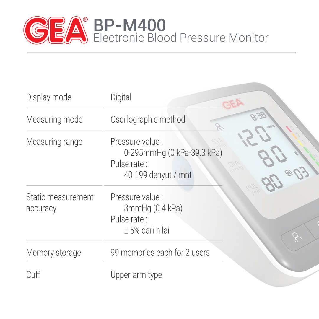 Tensimeter Digital GEA BP-M400 Lengan Atas