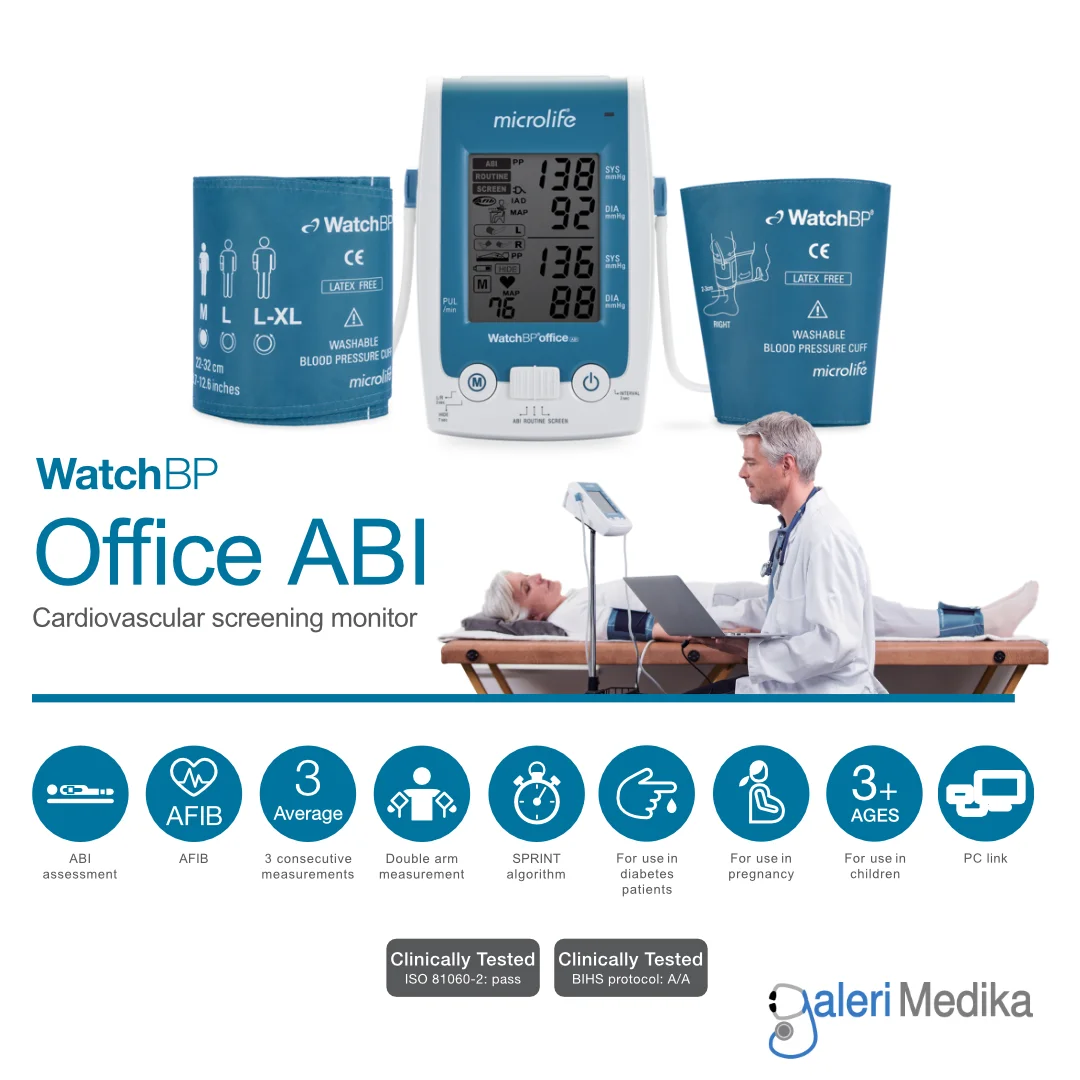 Tensimeter Digital Klinis Microlife WatchBP Office ABI Twin 200 Cardiovascular Screening Monitor