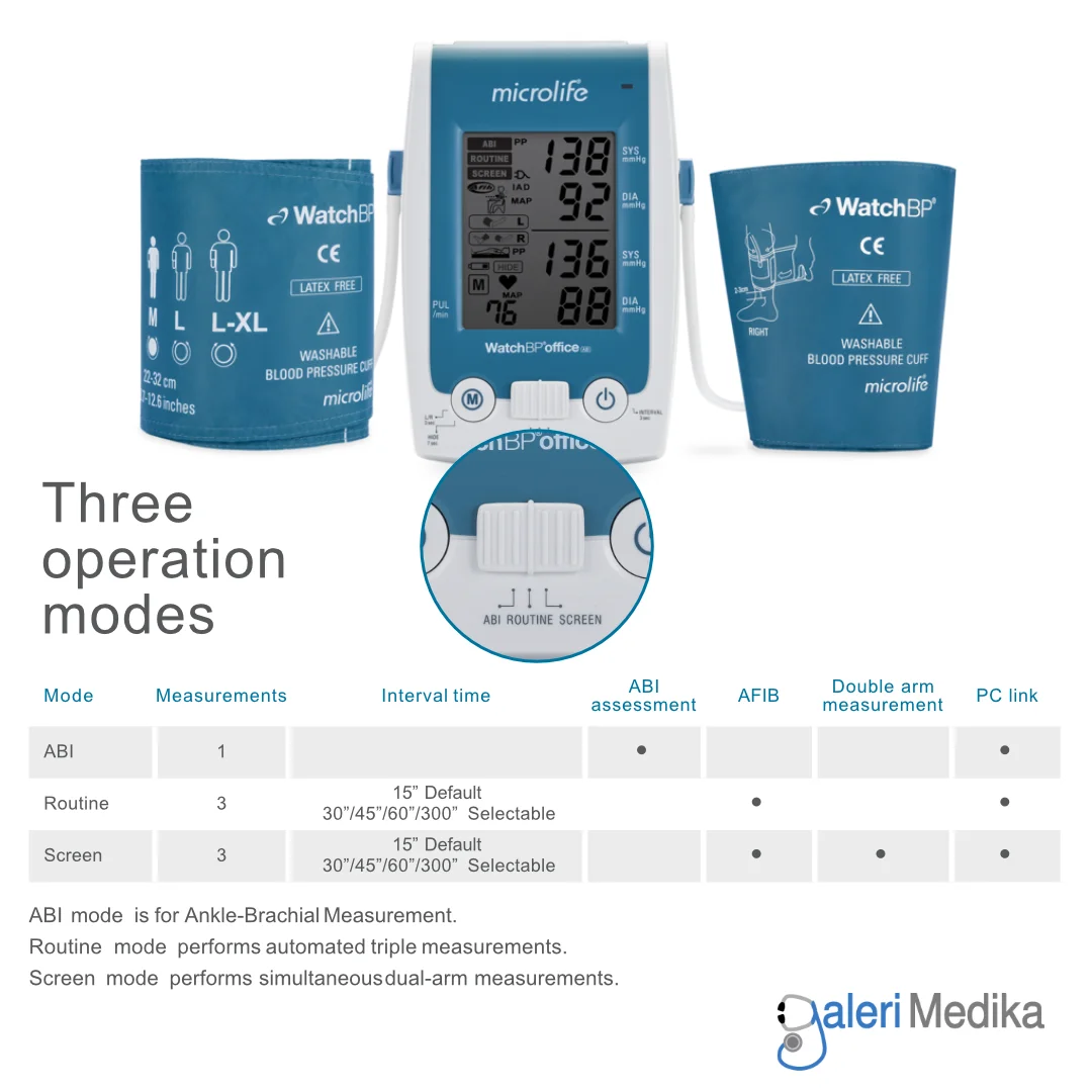 Tensimeter Digital Klinis Microlife WatchBP Office ABI Twin 200 Cardiovascular Screening Monitor
