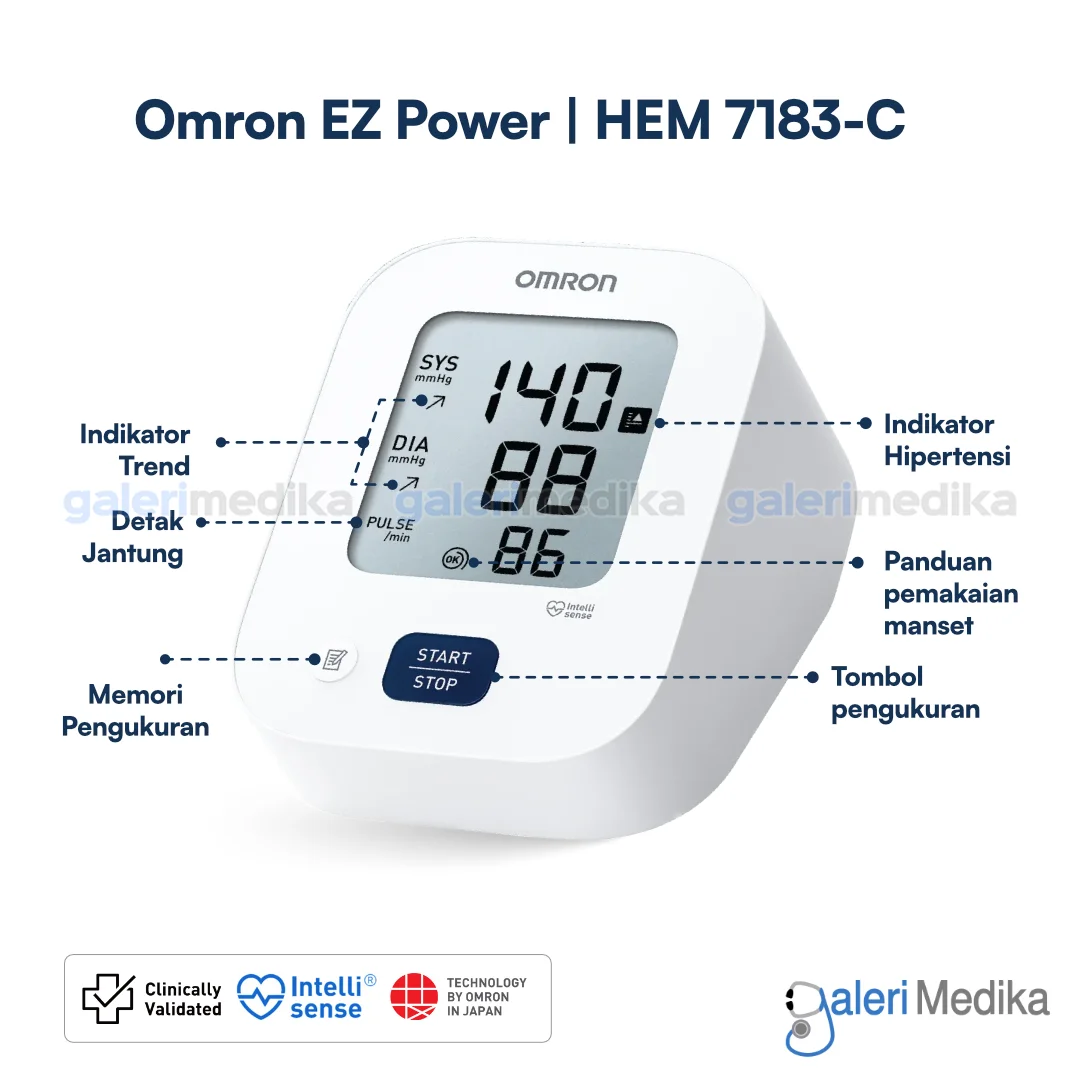 OMRON EZ Power HEM-7183-C Tensimeter Digital + ADAPTOR | Monitor Tekanan Darah Otomatis OMRON EZ Power HEM-7183-C Tensimeter Digital + ADAPTOR | Monitor Tekanan Darah Otomatis