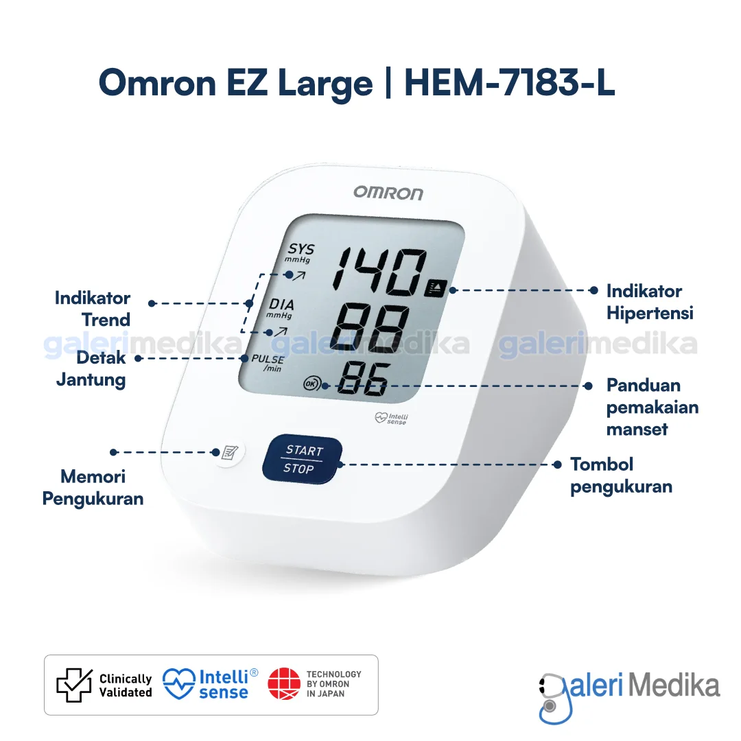 OMRON EZ Large HEM-7183-L Tensimeter Digital Manset JUMBO | Alat Ukur Tekanan Darah OMRON EZ Large HEM-7183-L Tensimeter Digital Manset JUMBO | Alat Ukur Tekanan Darah