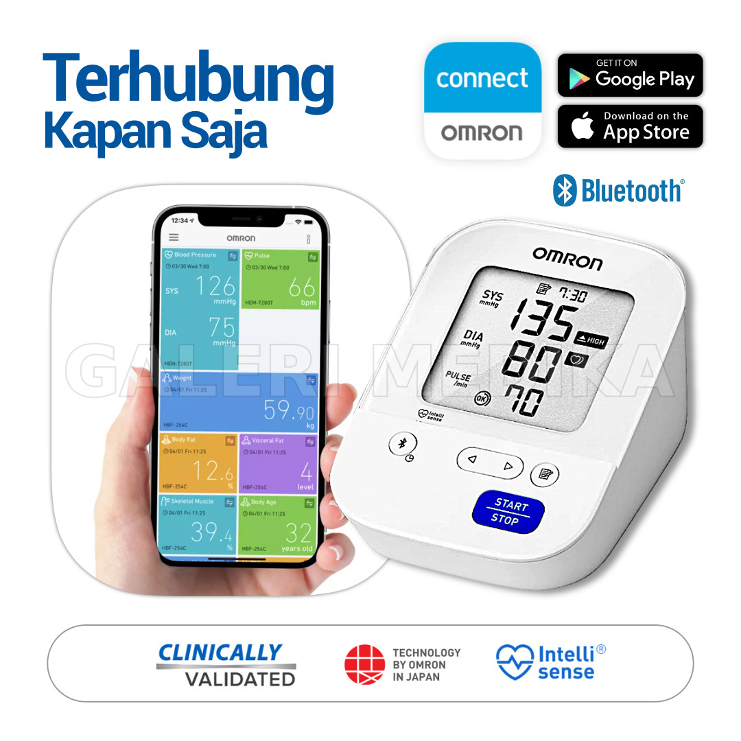 Tensimeter Digital Omron HEM-7156T-A Bluetooth + Adaptor