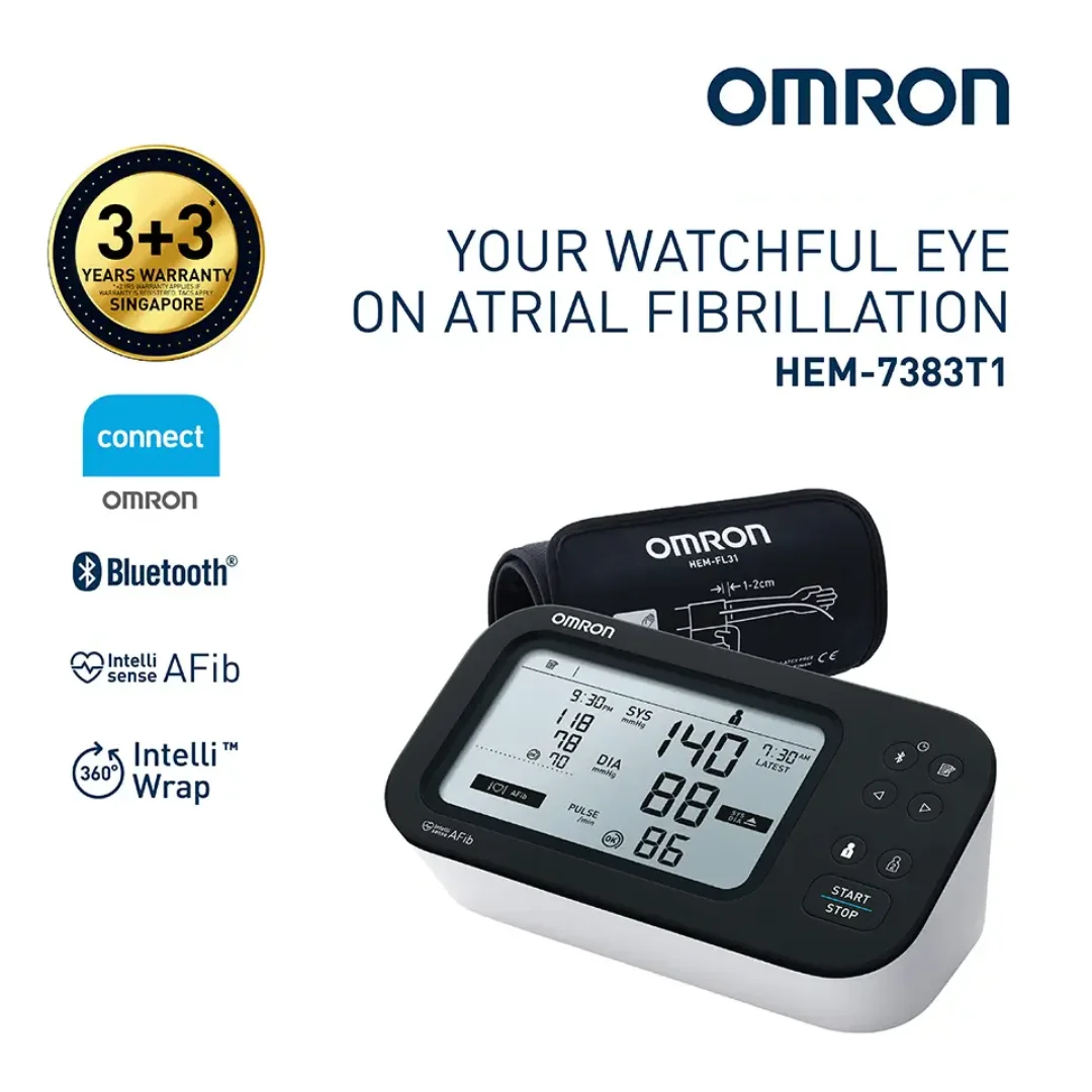 OMRON HEM-7383T1 Tensimeter Digital + AFIB Deteksi Stroke + Bluetooth & DUAL User OMRON HEM-7383T1 Tensimeter Digital + AFIB Deteksi Stroke + Bluetooth & DUAL User