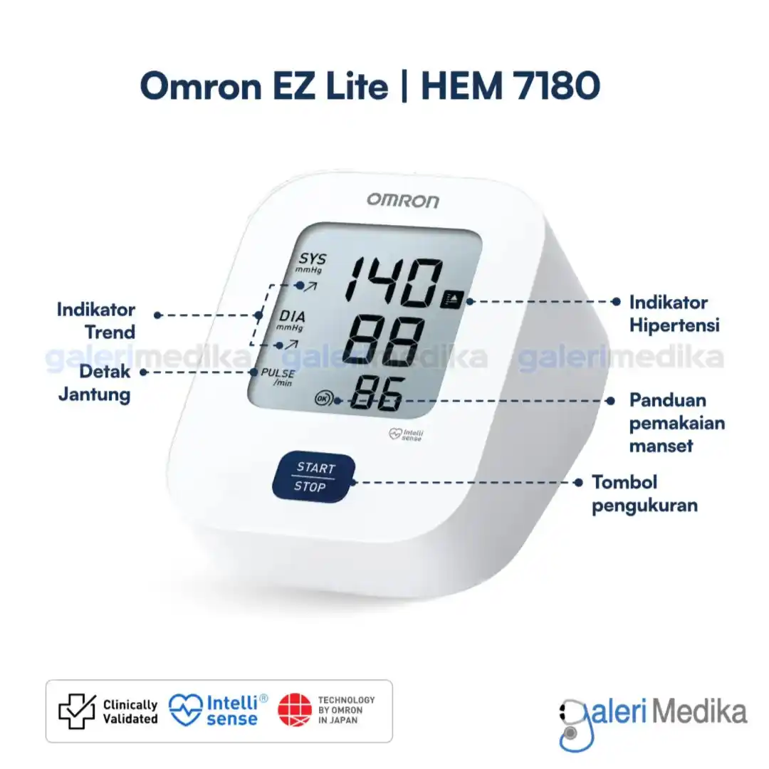 OMRON EZ Lite HEM-7180 Tensimeter Digital IntelliSense Technology Alat Ukur Tekanan Darah Otomatis OMRON EZ Lite HEM-7180 Tensimeter Digital IntelliSense Technology Alat Ukur Tekanan Darah Otomatis