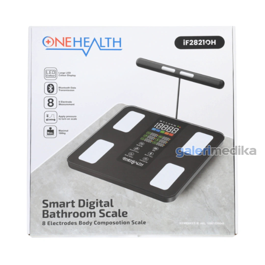 Smart Body Fat Scale OneHealth iF2821OH Timbangan Digital BMI Lemak Tubuh 8 Elektroda XL Display