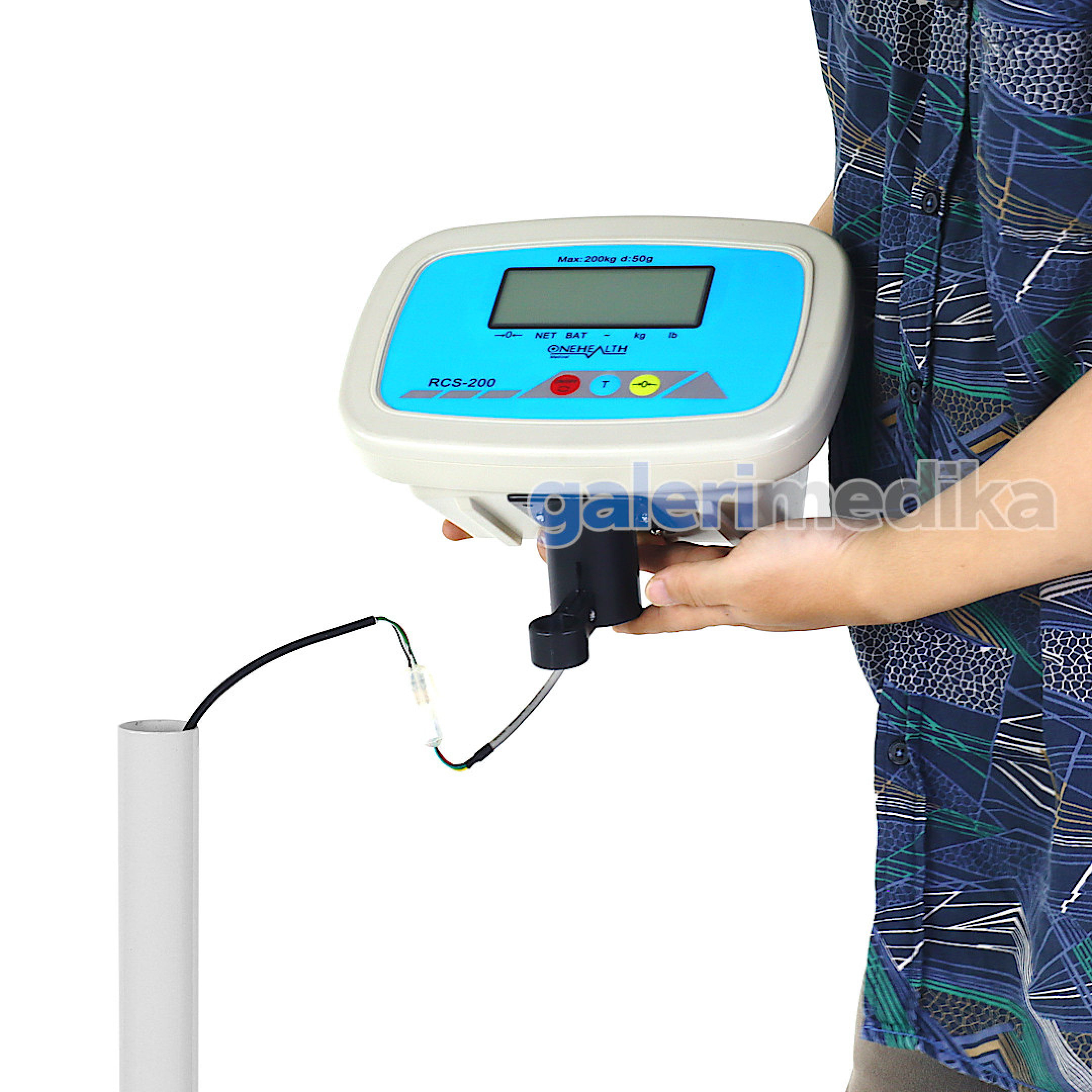 Timbangan Digital OneHealth RCS-200 + Pengukur Tinggi Badan | Galeri Medika