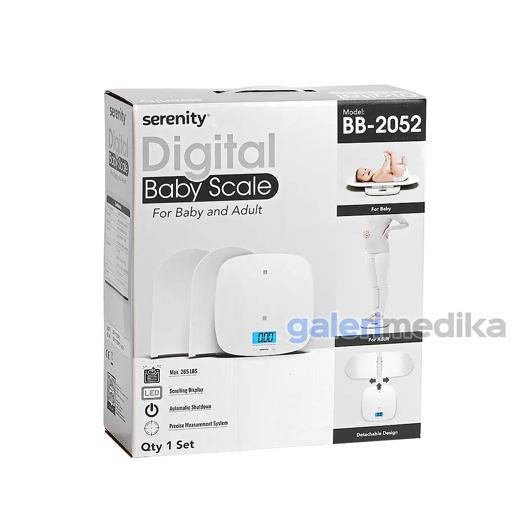 Timbangan Digital 3in1 Bayi, Anak, Dewasa Serenity BB-2052