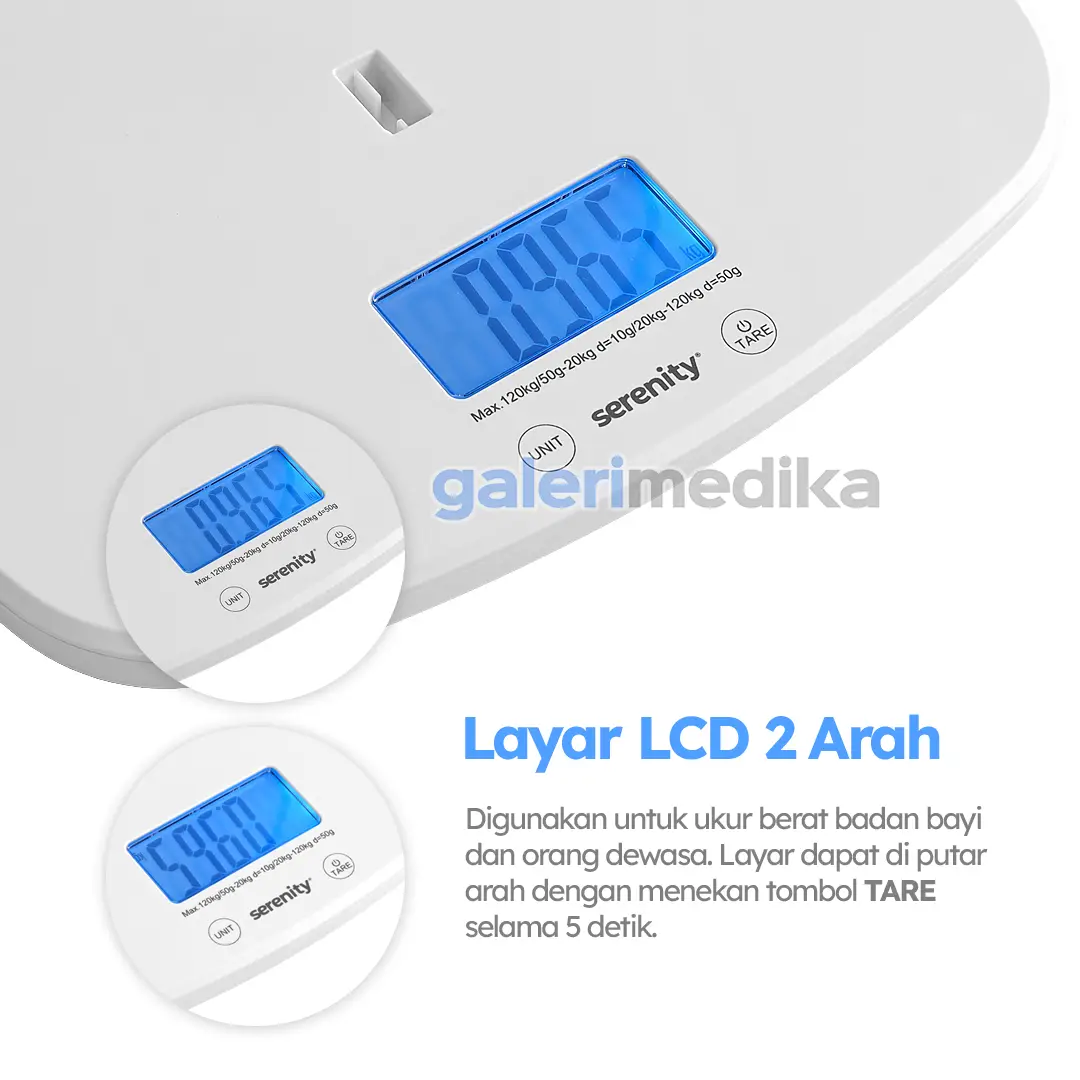 Timbangan Digital 3in1 Bayi, Anak, Dewasa Serenity BB-2052
