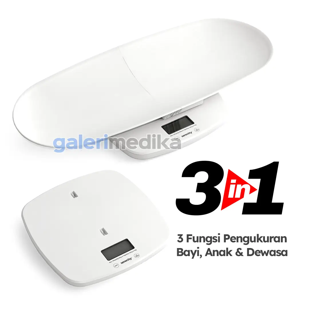 Timbangan Digital 3in1 Bayi, Anak, Dewasa Serenity BB-2052