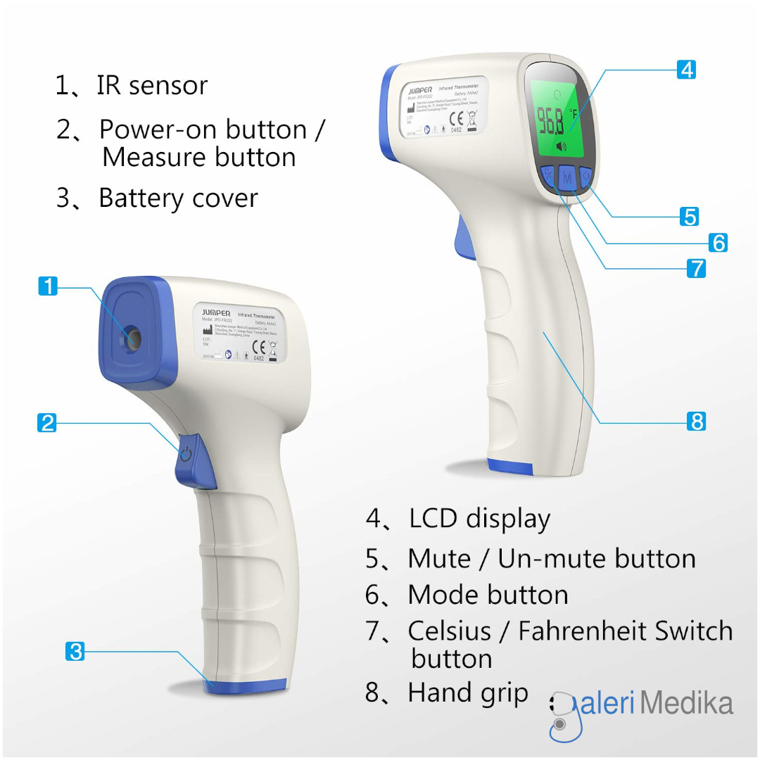 Jumper JPD-FR202 Termometer Digital 2in1 Non Kontak