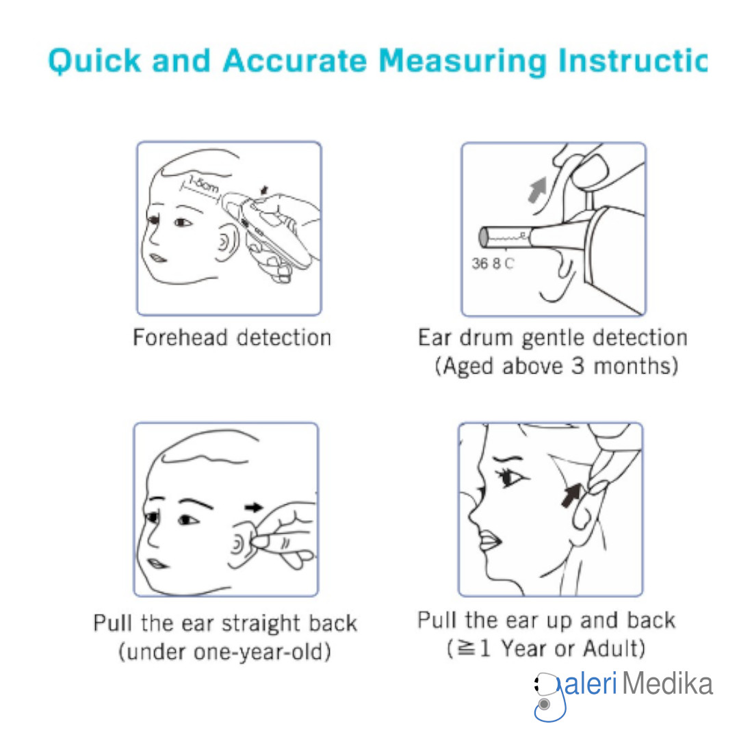 Jumper JPD-FR408 Termometer Digital Non Contact Telinga dan Dahi