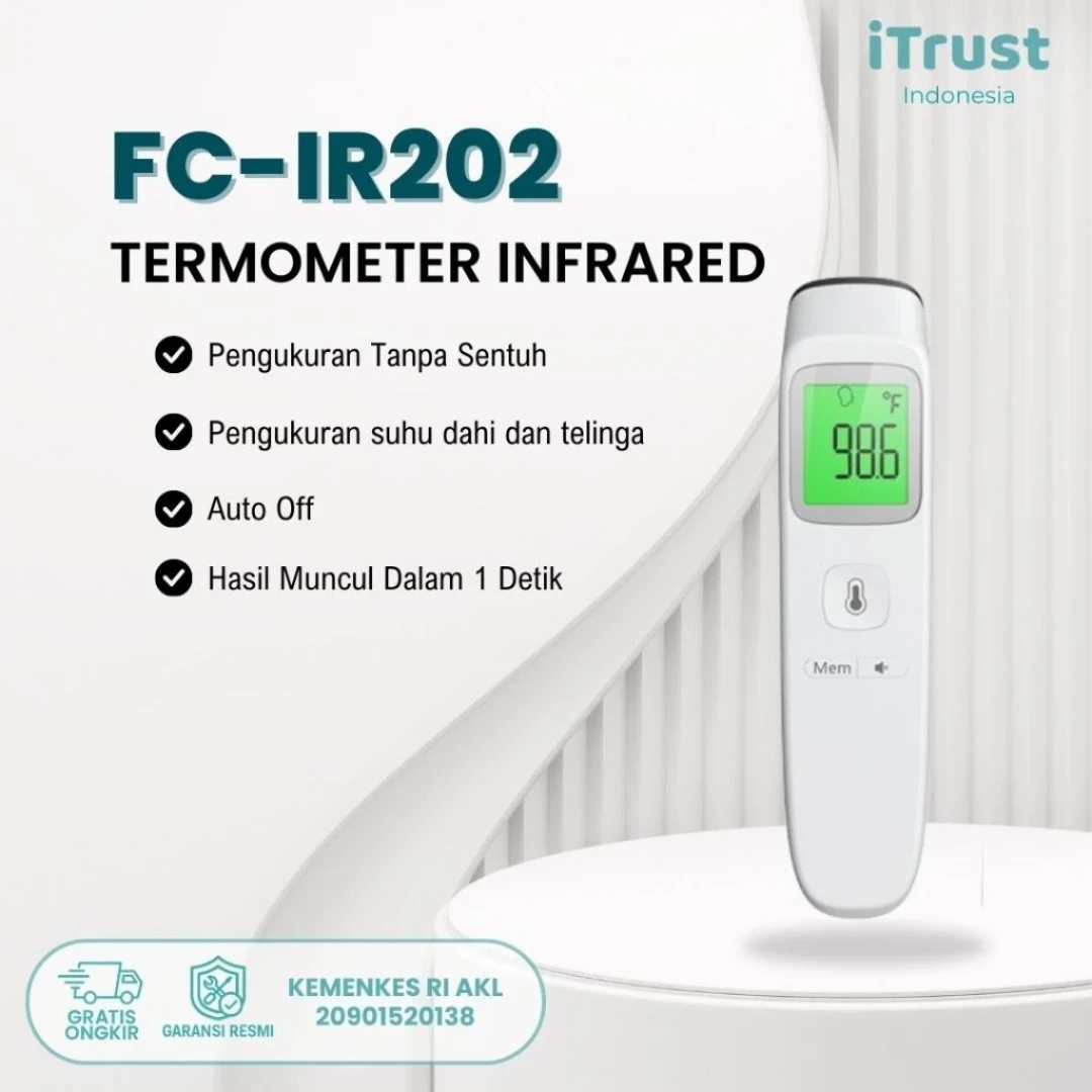 iTrust Termometer Digital Infrared Dual Mode LCD Display Fever Alarm FC-IR202 iTrust Termometer Digital Infrared Dual Mode LCD Display Fever Alarm FC-IR202