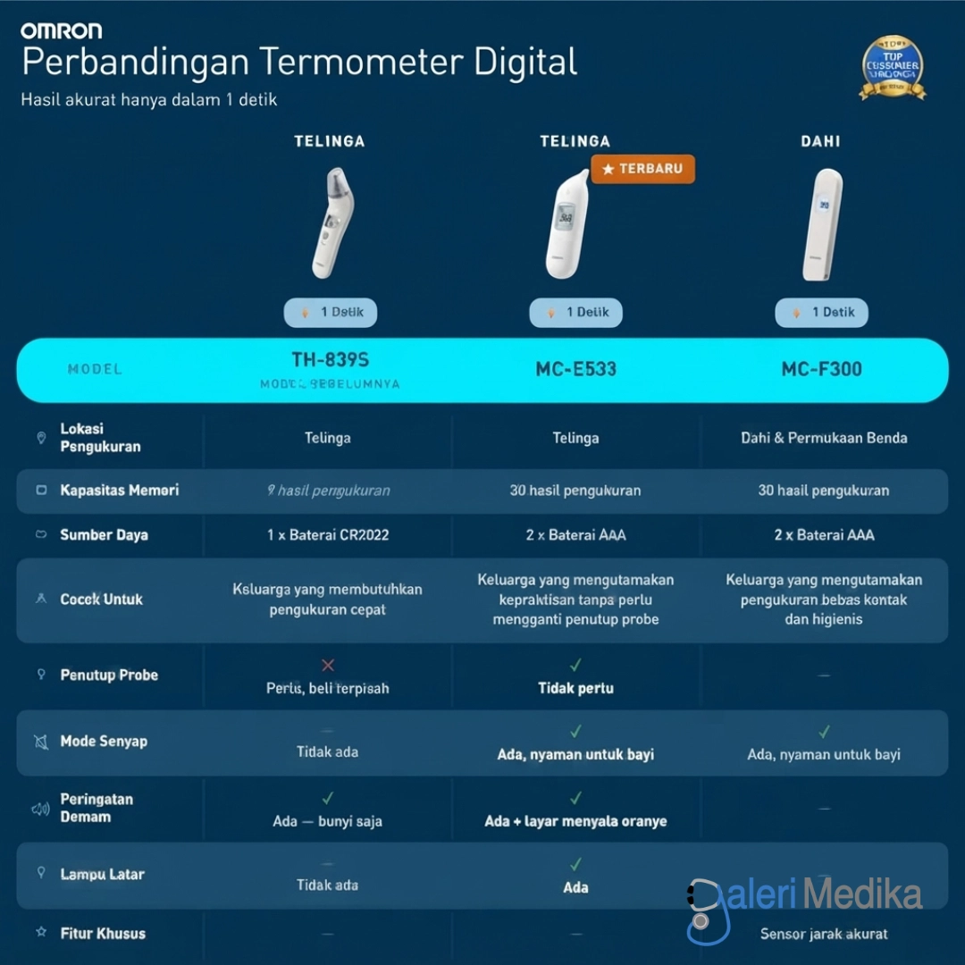 Termometer Digital Infrared Telinga Omron MC-E533 Termometer Digital Infrared Telinga Omron MC-E533