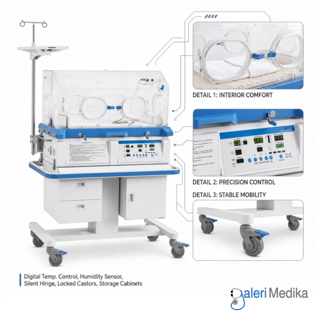 Inkubator Bayi GEA YP-970 Infant Incubator Double Wall Hood