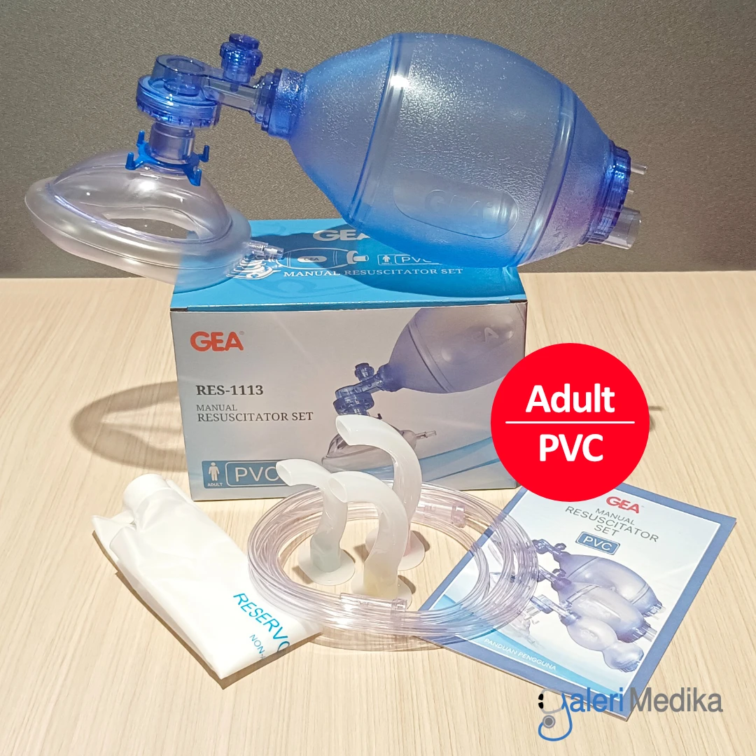 GEA Ambubag PVC Manual Resuscitator Set Alat Bantu Pernapasan