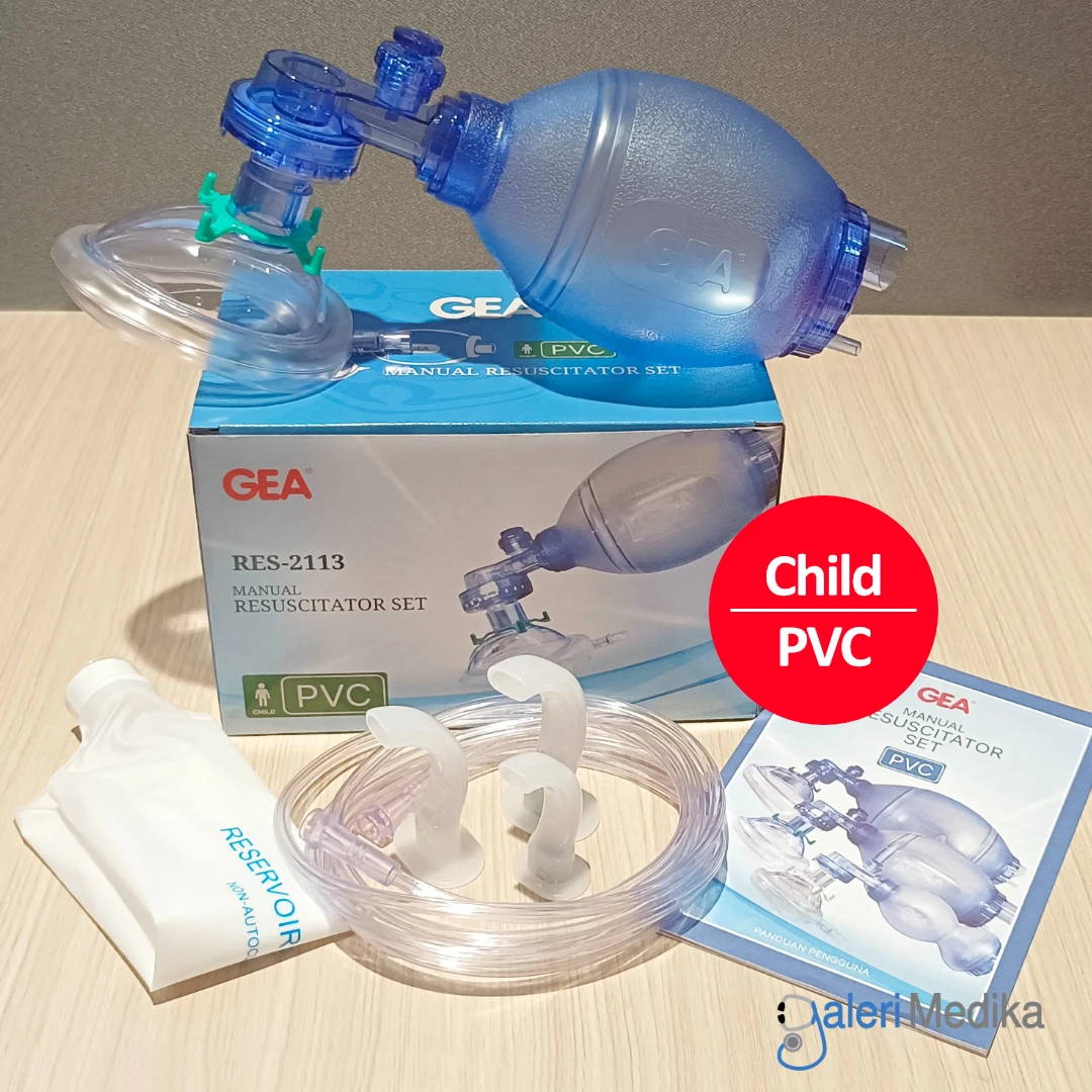 GEA Ambubag PVC Manual Resuscitator Set Alat Bantu Pernapasan