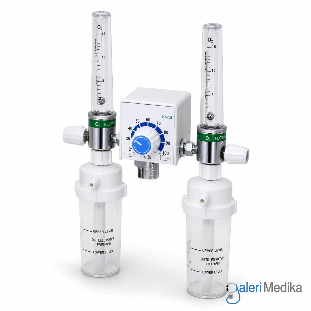 Air/Oxygen Blender GEA KY20B Double Flowmeter Single Use