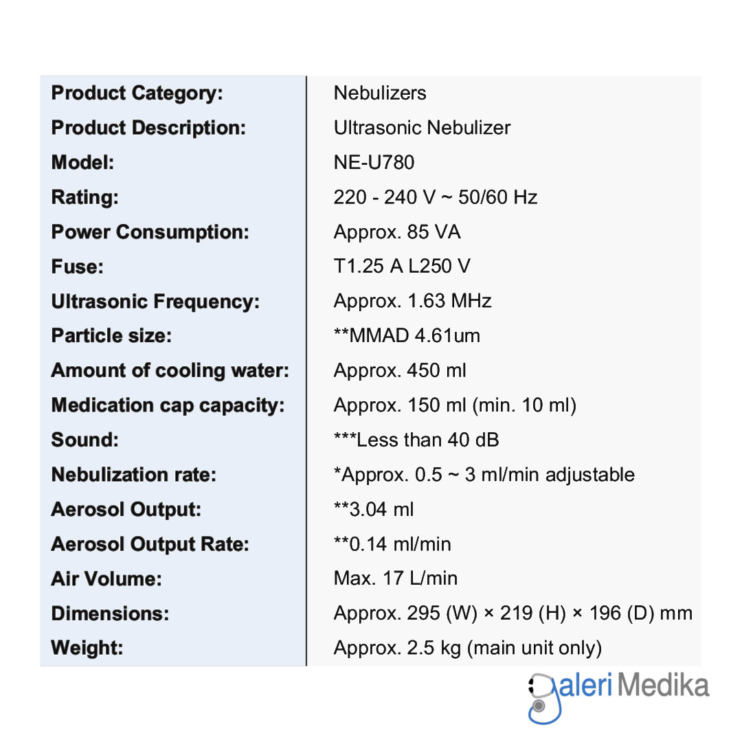 Omron NE-U780 Hospital Ultrasonic Nebulizer