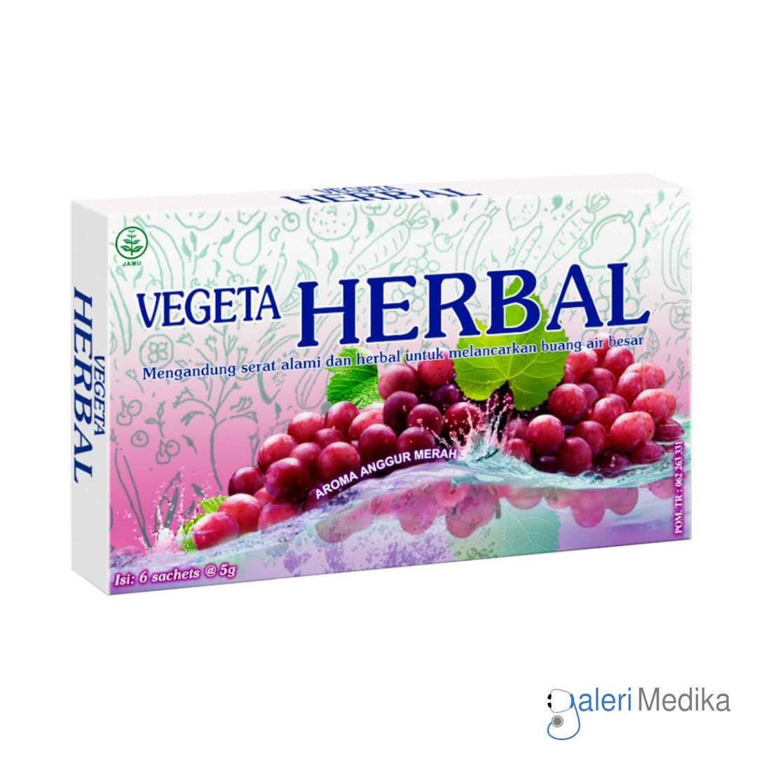 Vegeta Herbal Isi 6 Sachet - Aroma Anggur Merah