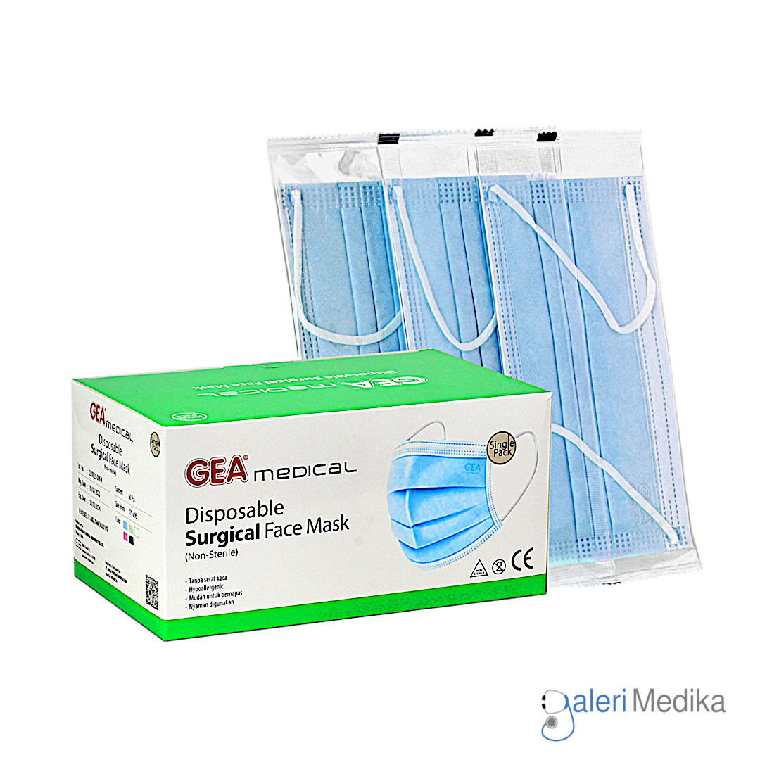 Masker Medis GEA Earloop 3ply Isi 50 pcs