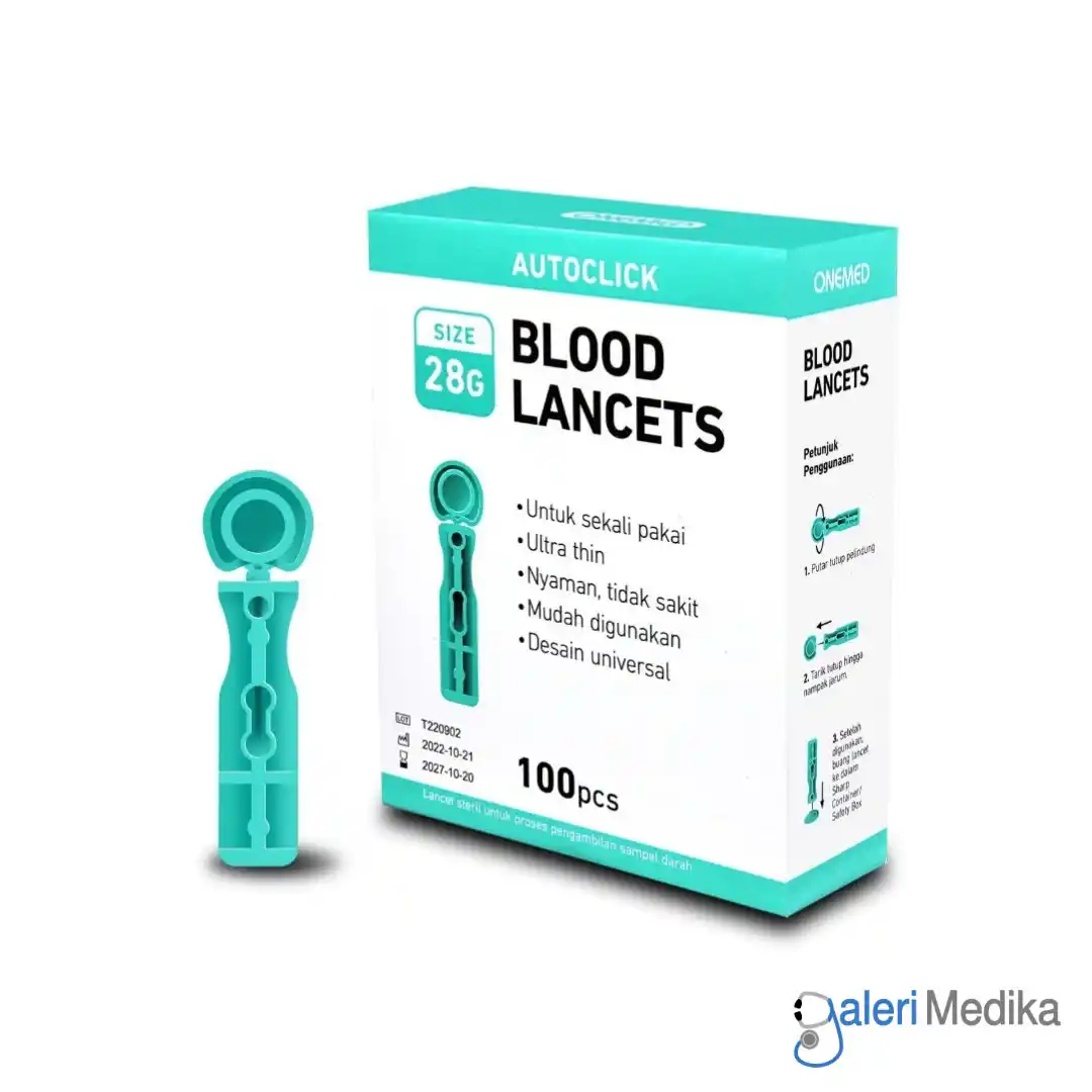 Blood Lancets 28G Onemed Isi 100pcs