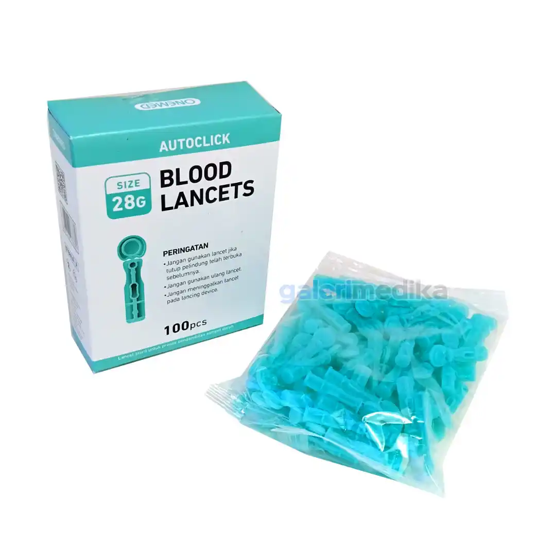 Blood Lancets 28G Onemed Isi 100pcs