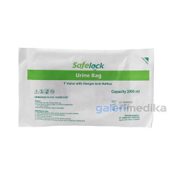Kantong Urine 2L Safelock Urine Bag T Valve with Hanger Kantong Urine 2L Safelock Urine Bag T Valve with Hanger