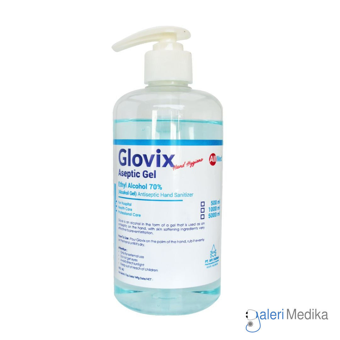 Aseptic Gel Glovix Isi 500 ml - Gel Antiseptic / Hand Sanitizer