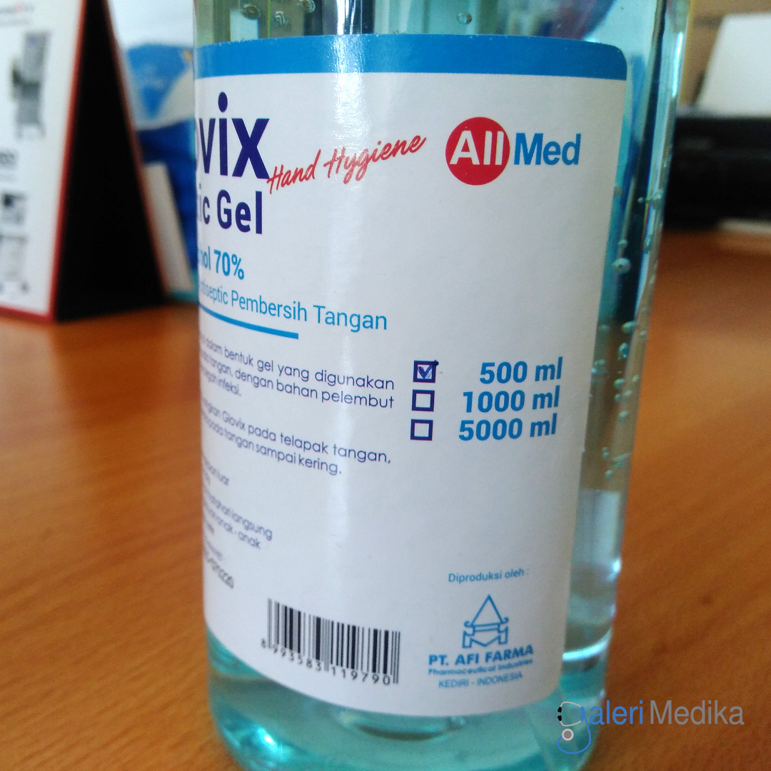 Aseptic Gel Glovix Isi 500 ml - Gel Antiseptic / Hand Sanitizer