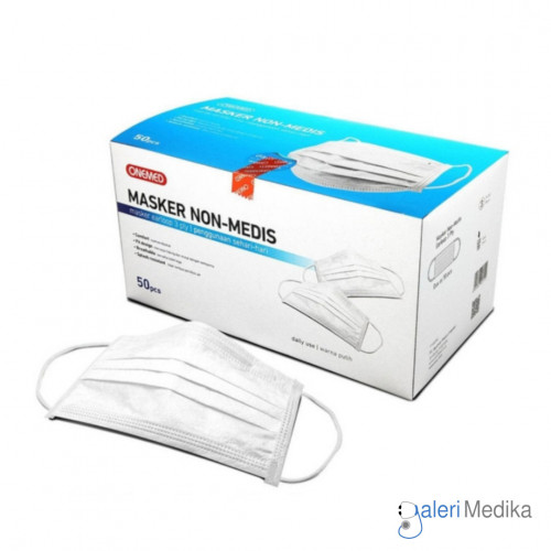 Onemed Masker Earloop Non Medis 3 ply Isi 50 pcs Onemed Masker Earloop Non Medis 3 ply Isi 50 pcs