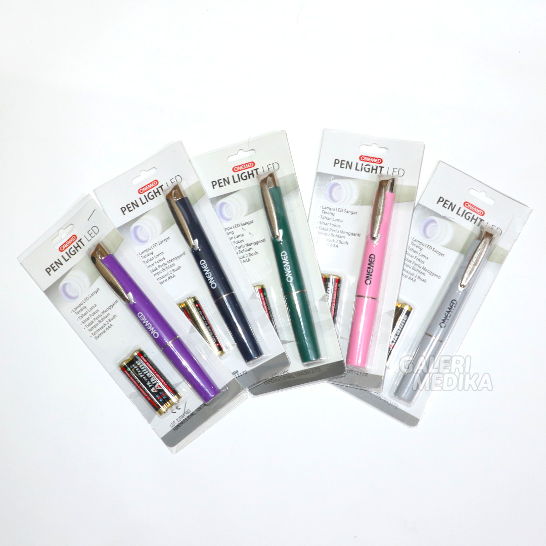 Penlight LED Onemed Hijau - FREE Baterai AAA 4 pcs