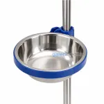 Baskom Stainless + Pengunci Tiang untuk Tiang Infus & Meja Instrumen