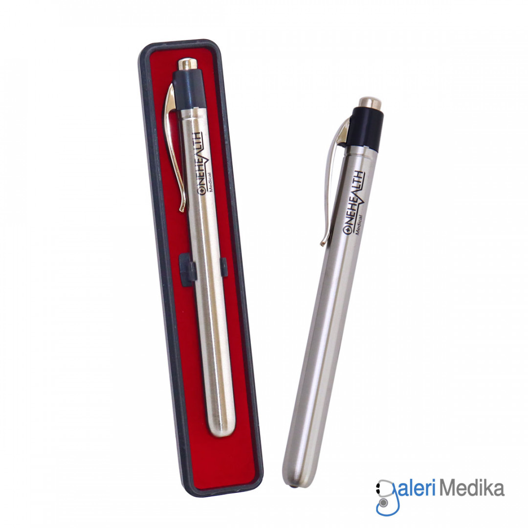 Penlight LED Stainless OneHealth HS-401F2 Senter Medis