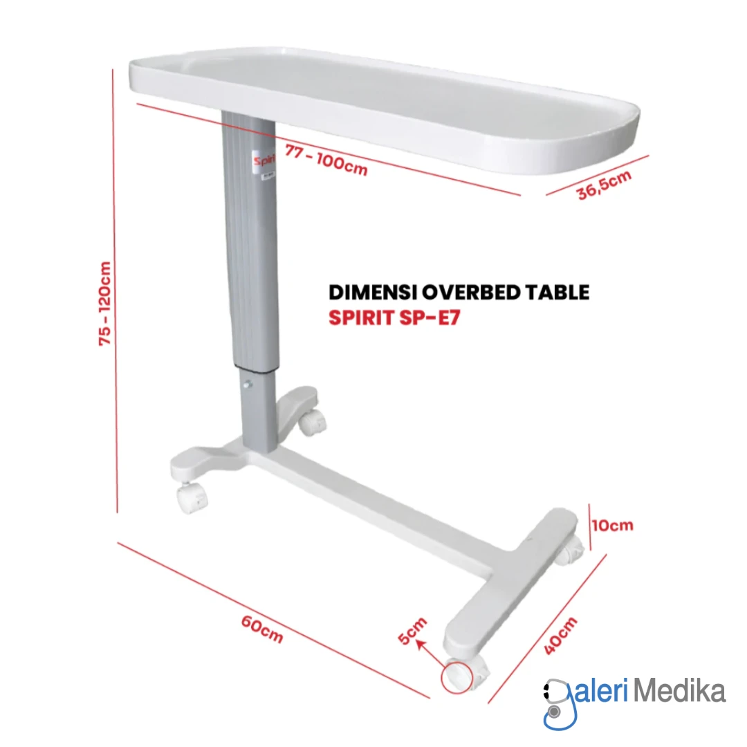 Meja Portable SPIRIT SP-E7 Overbed Table Hidrolik